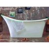 Alfi Brand 74" White Solid Surface Smooth Resin Soaking Slipper Bathtub AB9915